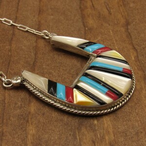 Cobblestone Inlay Sterling Silver Southwest Necklace image 3