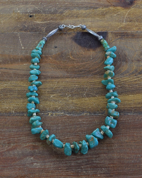 Vintage Beaded Turquoise Necklace + - image 1