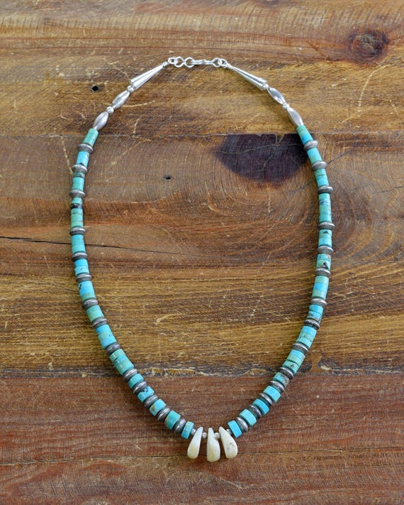 Awesome Vintage Native American Navajo Kingman Turquoise Coral White Shell 4 Strand Jacla Awesome Vintage Native American Navajo Kingman Turquoise Coral White Shell 4 Strand Jacla