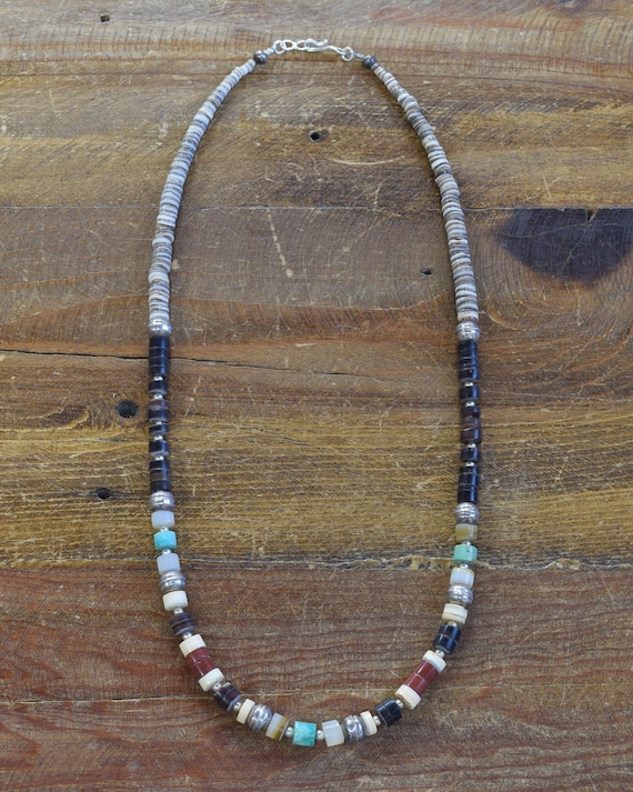 Vintage Navajo Multi-Color Heishi Beaded Necklace
