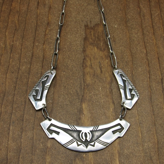 Vintage Overlay Sterling Silver Necklace