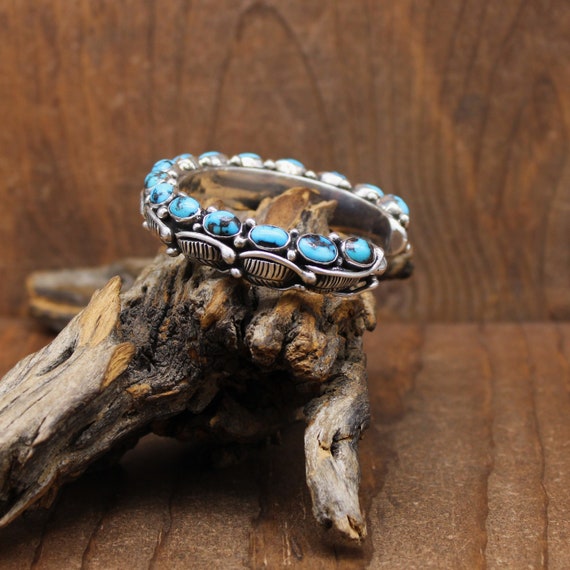 Sterling Silver Triangle Wire Cuff Bracelet with … - image 2