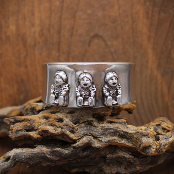 Carol Felley Sterling Silver Story Teller Cuff Br… - image 1