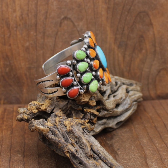 Sterling Silver Colorful Multi Stone Don Lucas Cu… - image 2
