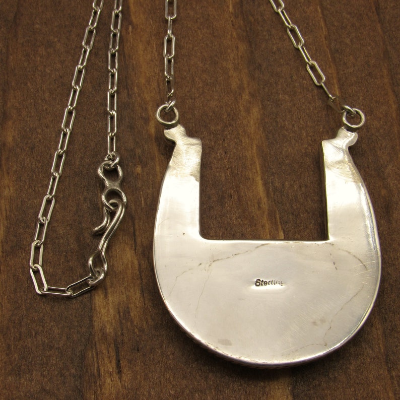 Cobblestone Inlay Sterling Silver Southwest Necklace image 5