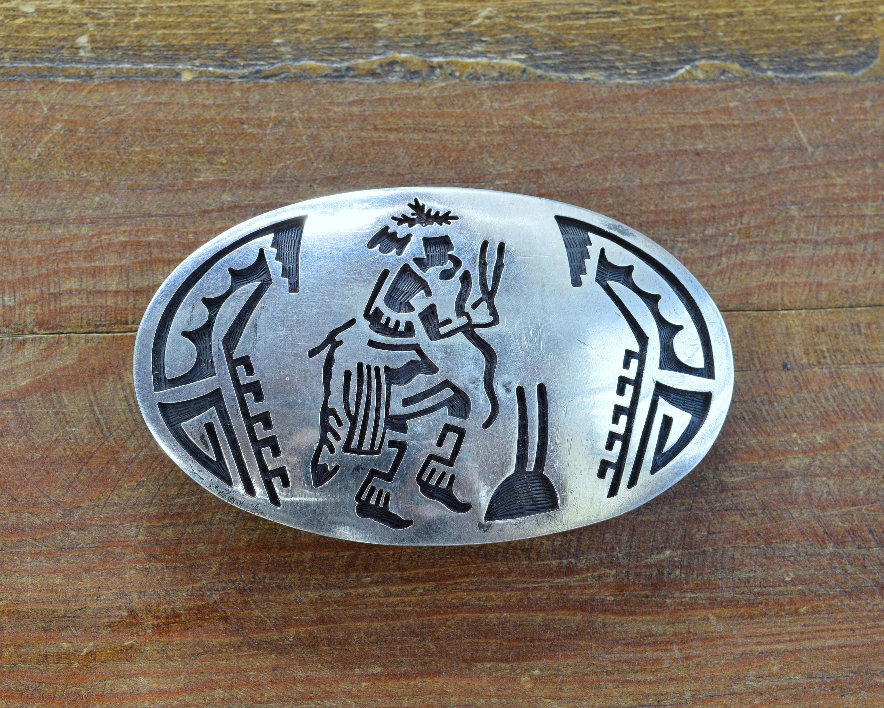 Hopi Mitchell Sockyma Sterling Silver Snake Dancer Belt Buckle - Etsy