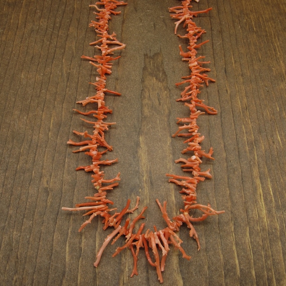 Beautiful Pink Branch Coral Necklace 25" - image 1