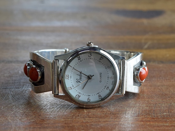 Coral Sterling Silver Watch Band * - Etsy Australia display picture 1