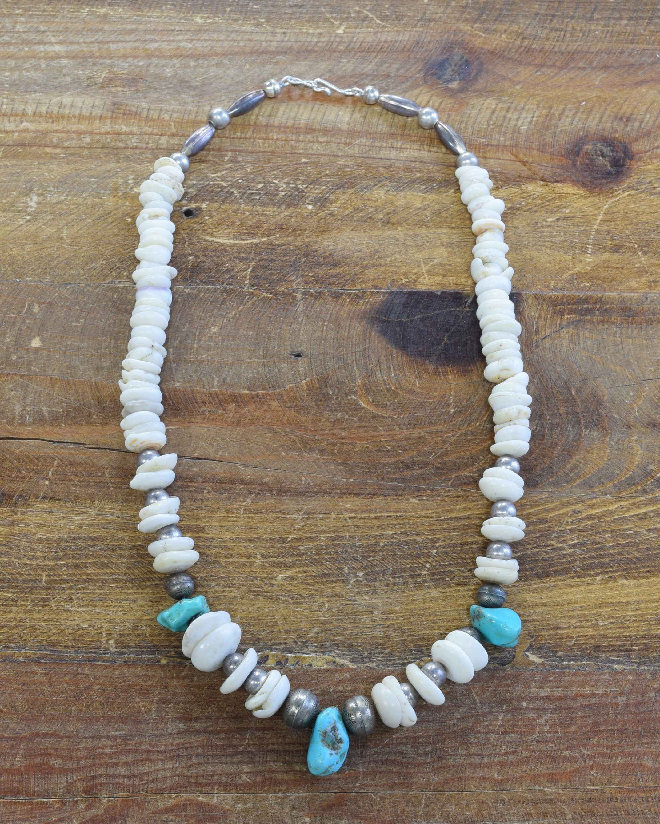 Vintage Turquoise and Puka Shell Beaded 