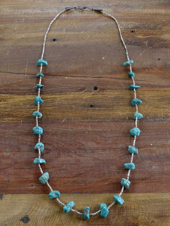 Gorgy Vintage Navajo Turquoise Heishi Necklace Old Gorgy Vintage Navajo Turquoise Heishi Necklace Old