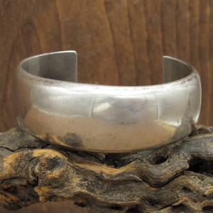 Sterling Silver Hollow Domed Cuff Bracelet by Gene Jackson