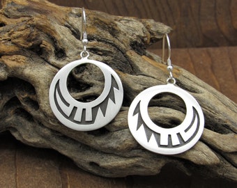 Sterling Silver Southwest Dangle Wire Earrings*