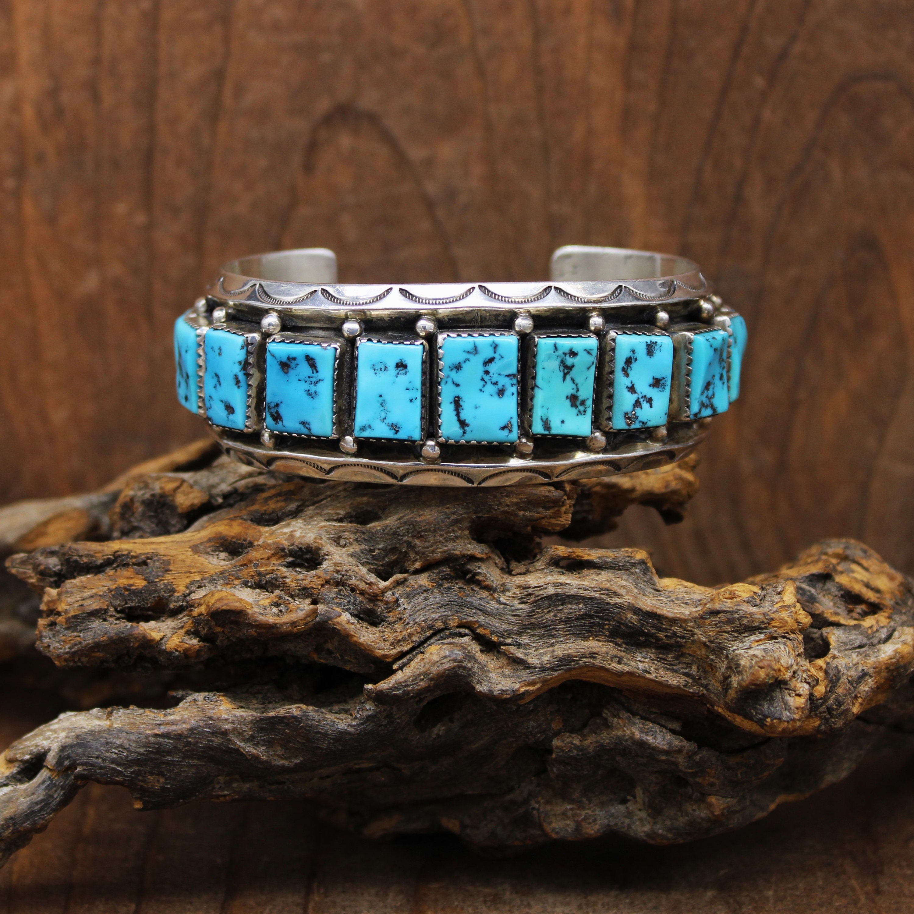 Ben Dubois Vintage Signed Native American Navajo Blue Gem Turquoise Corals Sterling Silver Ring Ben Dubois Vintage Signed Native American Navajo Blue Gem Turquoise Corals Sterling Silver Ring