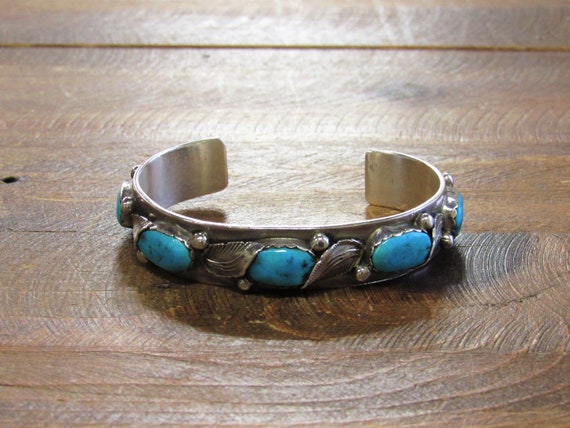 Native American Quality Carmelita Simplicio Turquoise Sterling Silver Bracelet Native American Quality Carmelita Simplicio Turquoise Sterling Silver Bracelet