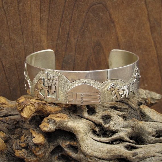 Sterling Silver Southwest Story Bracelet