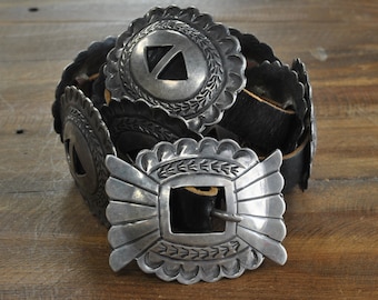 Vintage Navajo Sterling Silver Concho Belt*