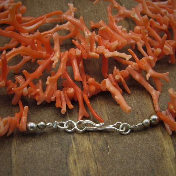 Beautiful Pink Branch Coral Necklace 25" - image 5