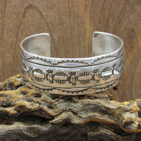 Edsitty Family Native American Navajo Turquoise Sterling Silver Bracelet Edsitty Family Native American Navajo Turquoise Sterling Silver Bracelet
