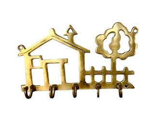 Solid brass key letter hook letter organization front door organization key holder