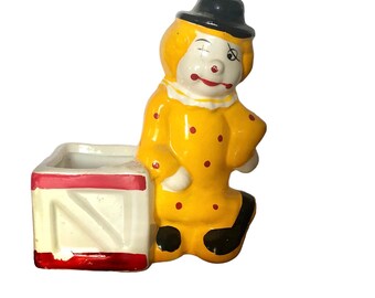 Vintage clown planter made in Japan. C. 1960’s