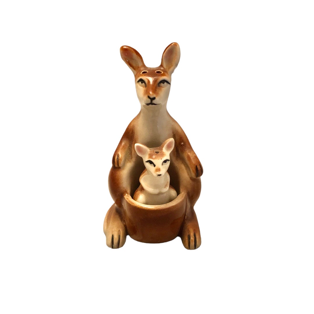 Salt and Pepper Kangaroo and Joey Vintage Salt and Pepper Etsy