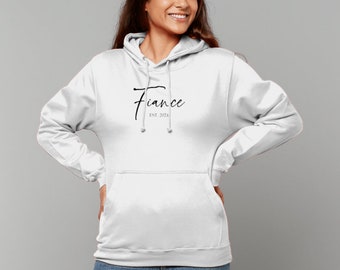 Fiance EST 2024 Hoodie, Engagement Party Gift, Fiance Gift, Bridal Shower Gift, Hen Party Gift