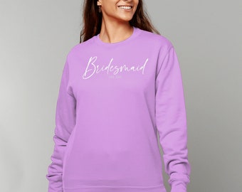 Bridesmaid EST 2024 Sweatshirt Jumper, Bridal Party Gift, Bridesmaid Gift, Bridal Shower Gift, Hen Party Gift