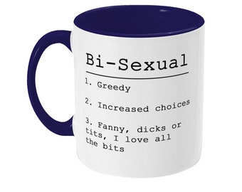 Taza grosera, bisexual, taza divertida, taza ofensiva, regalo ofensivo, regalo para él, regalo para ella, regalo para un amigo