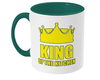 Taza de cocina, rey de la cocina, taza divertida, taza ofensiva, regalo ofensivo, regalo para él, regalo para ella