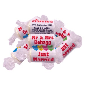 Cœur d'amour personnalisé Bonbons cadeaux de mariage Cadeaux Just Married Mr Mrs