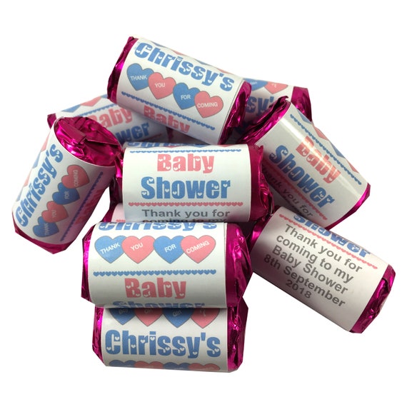 personalised love hearts baby shower