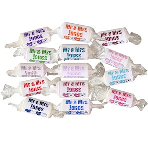 Personalised Love Heart Sweets Wedding Engagement Party Favours Wedding Colour Scheme Choices