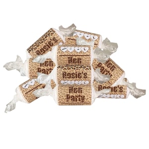 Cadeaux personnalisés pour le week-end EVJF, Amour, bonbons, coeur, peau de léopard, marron