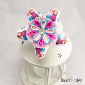 Frozen Kanzashi Flower Hair Clip/Elsa and Anna Hair Clip/Hair Bow/Kids Hair Clip/Hair Bow for Girls/Alligator Clip/Hair Bow