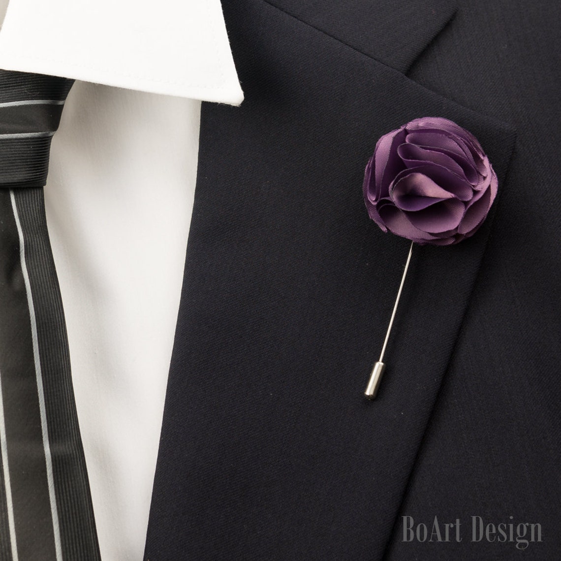 Purple Carnation Lapel Pin/lapel Stick Pin/lapel Pin/flower Etsy