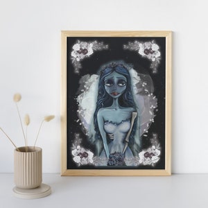 Corpse Bride Digitale Zeichnung | Wandkunst | Sofortdownload | druckbare Kunst | Handgezeichnet