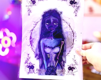 Corpse Bride A4/A5 Print | Hand Drawn Wall Art | Digital Drawing