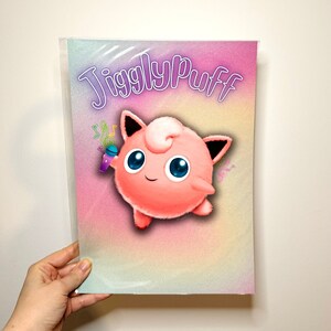 Fuzzy Jigglypuff A4/A5 Print| Wall Art | Digital Drawing