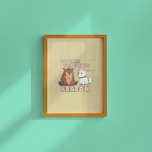 Owlbear Cub & Scratch Art Print – A5/A4 Baldurs Gate 3 Wall Art | BG3 Companion Art | Gamer Room Decor | Digital Drawing