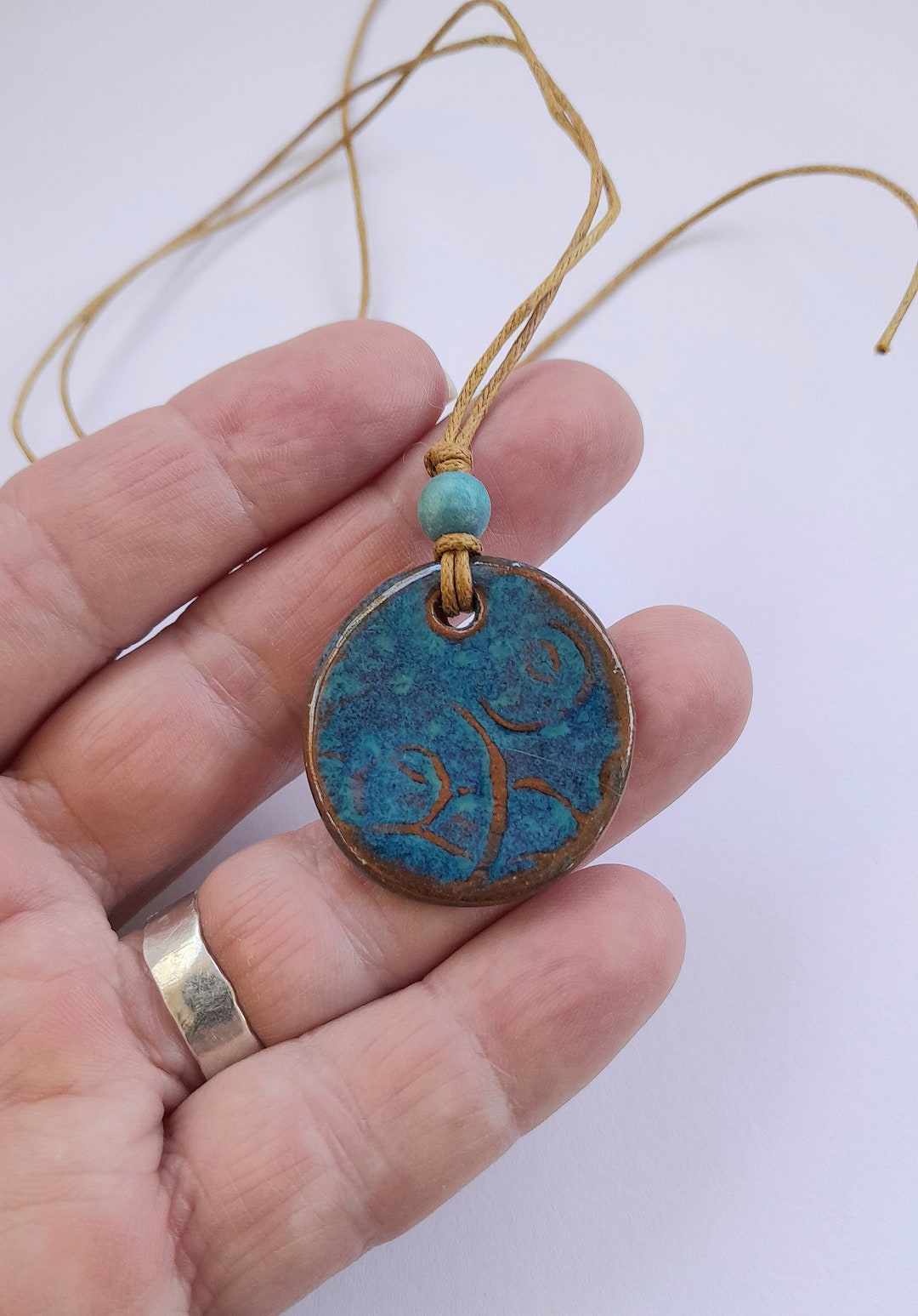 Essential Oil Diffuser Pendant Ceramic Jewelry Clay Jewelry Etsy