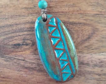 Aromatherapy Necklace, Essential Oil Diffuser Pendant, Ceramic Jewelry, Clay Jewelry, Earth Jewellery
