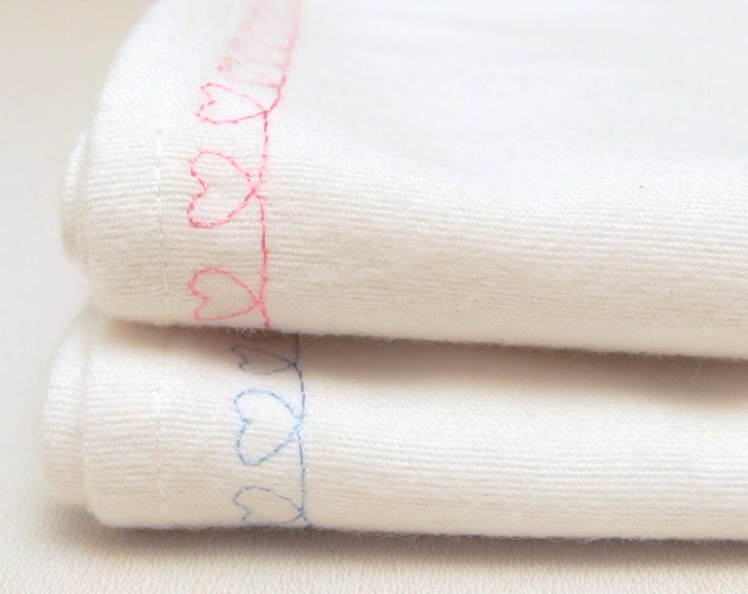 Baby Blanket Flannel Blanket Receiving Blanket Hearts Blanket Flannel Baby Blanket Cotton Blanket White Baby Blanket Crib Swaddle Blanket