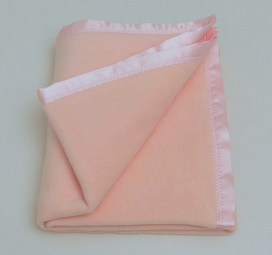 Pink Baby Blanket Cotton Fleece Baby Blanket Soft Girl Blanket Etsy