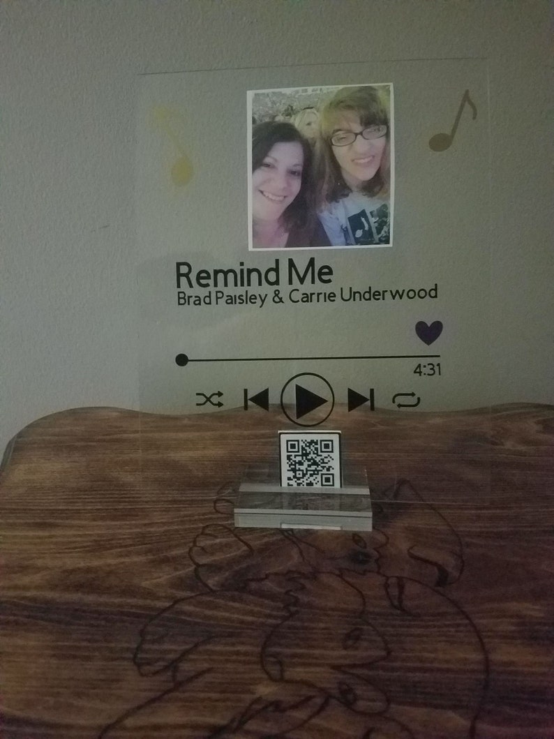 Song Picture Personalized QR Code 4 x 6 Etsy