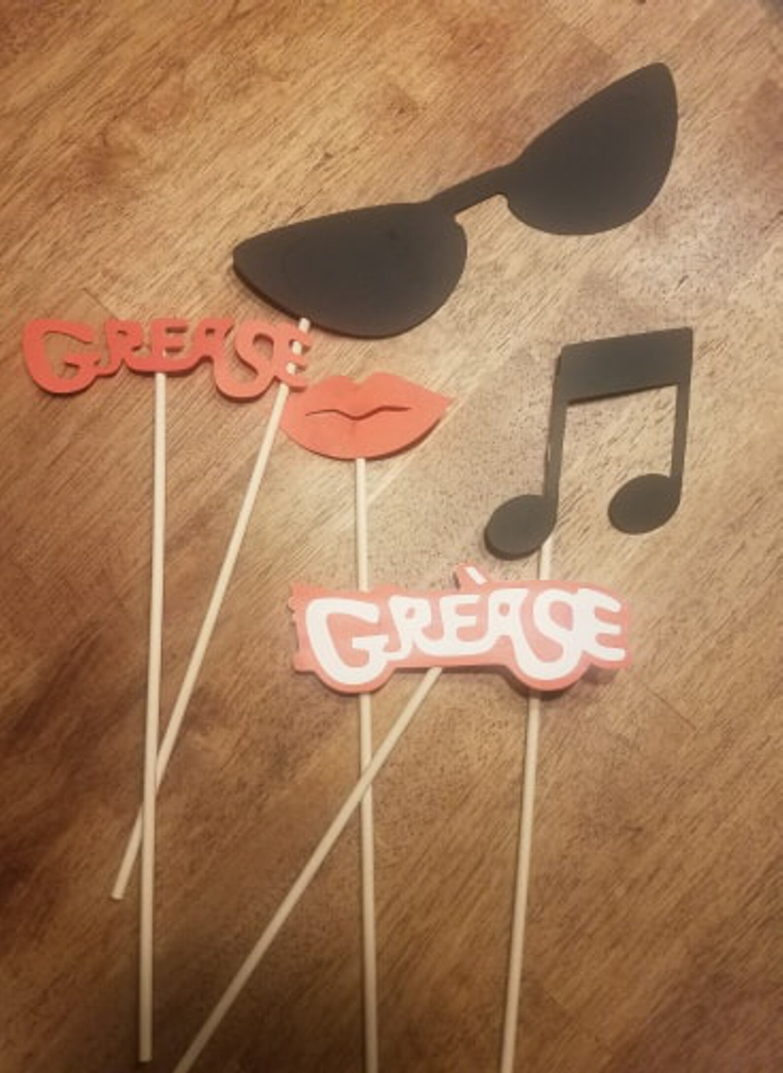 Pink Ladies Grease Photo Props Set of 8 Etsy