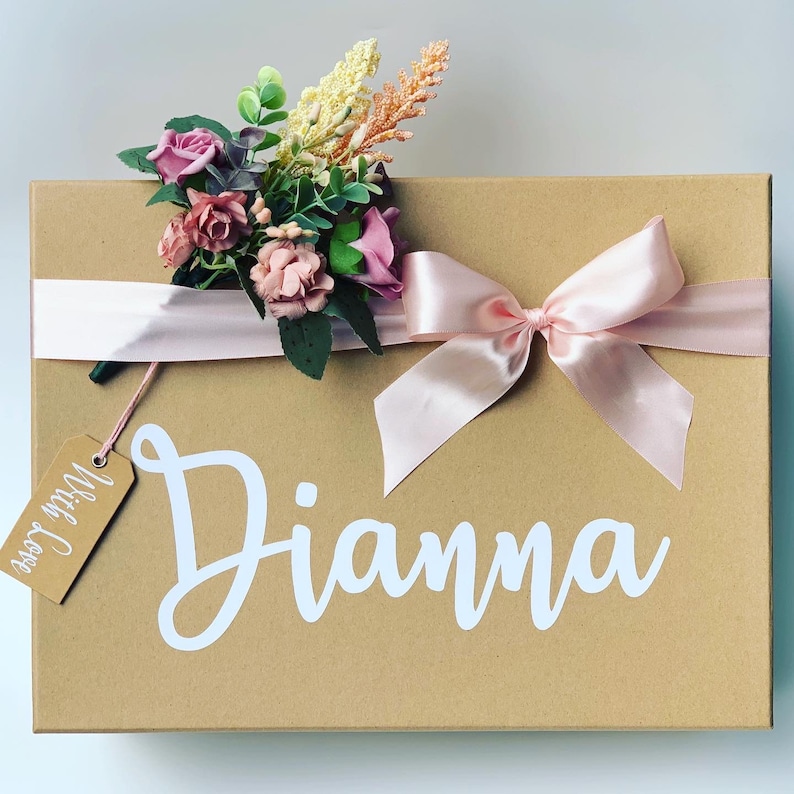 Personalised Gift Box With Custom Name and Detachable Etsy