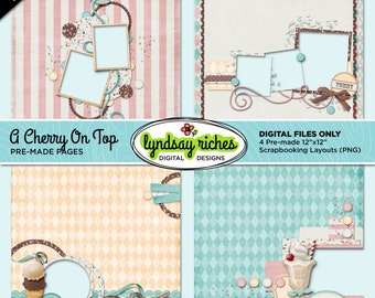 Scrapbook Pages | A Cherry On Top | Printable | Quick Pages