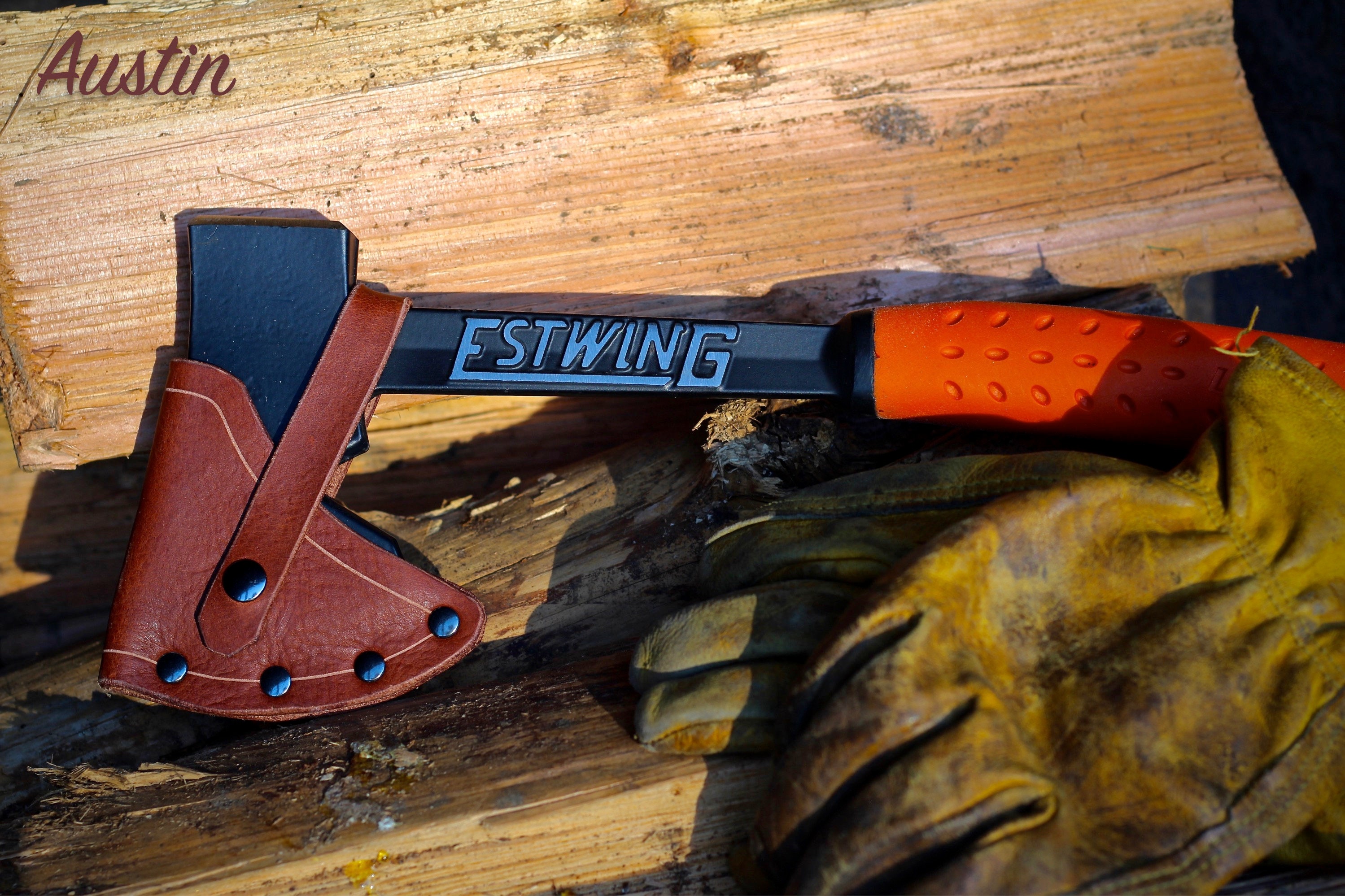 Leather Axe Sheath for Estwing Camping and Sportsman's Axe Series (for