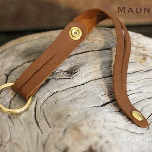 Petite Essential Leather and Brass Bracelet Brown, Tan or Black image 3