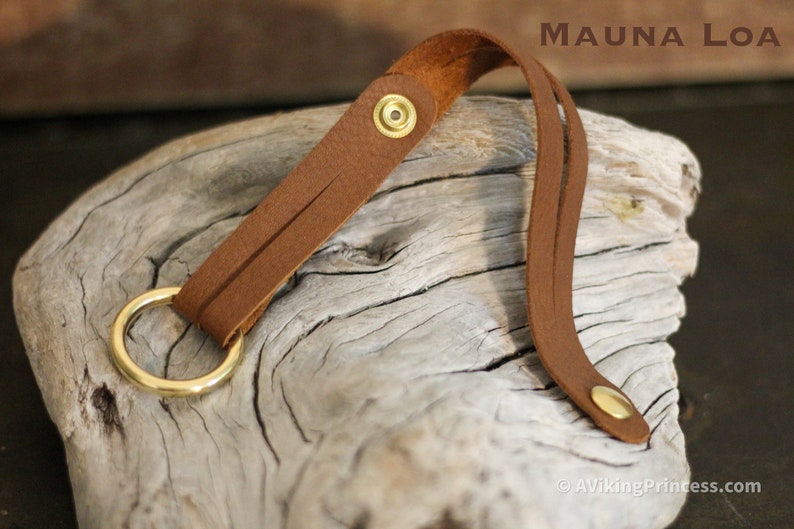 Petite Essential Leather and Brass Bracelet Brown, Tan or Black image 3